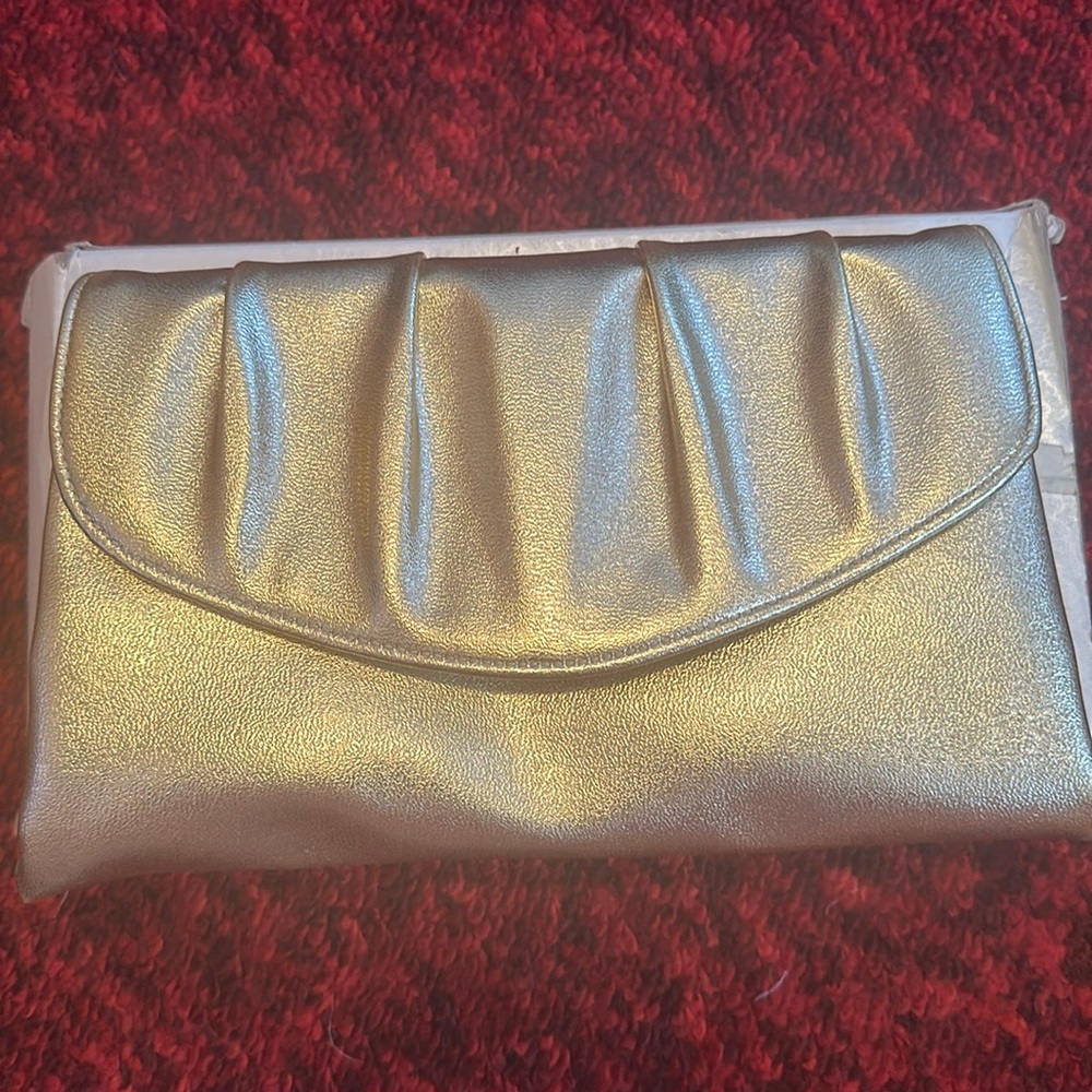 Vintage Avon polished Gold evening clutch